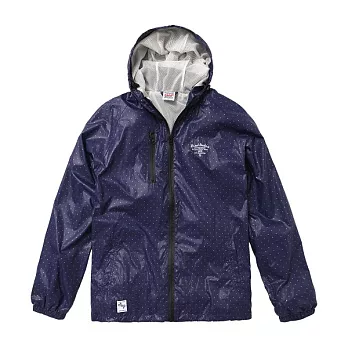 【CACO】CACO ST．美式街頭．圓點繡花風衣連帽外套(男)S丈青