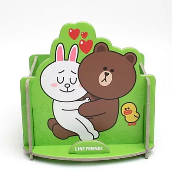 LINE FRIENDS置物架 情人篇(兔兔熊大相依偎)