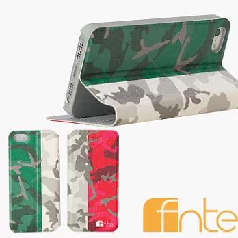 fnte FIFA世界盃迷彩國旗Apple iPhone 5/5S皮套 - 義大利