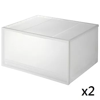 [MUJI 無印良品]PP衣裝盒/橫式/深型/2入