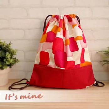 It’s mine 束口後背包-繽紛普普風-米