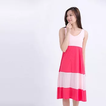 Nancy 蛋糕洋裝M淺粉+珊瑚紅