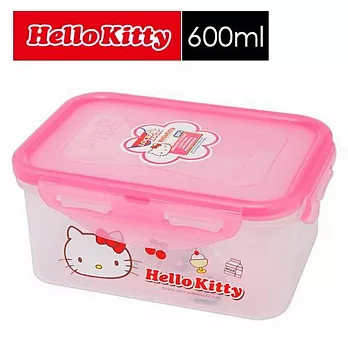 樂扣樂扣HELLO KITTY微波保鮮盒-600ML粉色