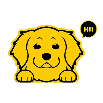 【DOUBLE Q】萌犬出沒療癒無敵貼-黃金獵犬