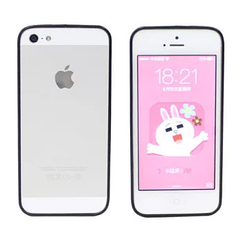 【BIEN】iPhone 5/5S 簡約輕量易釦金屬保護邊框 (黑)