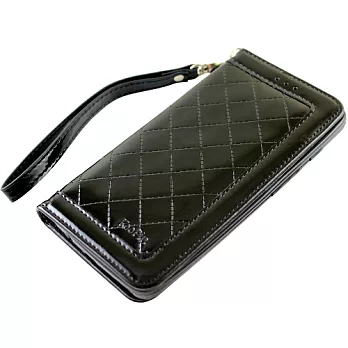 KooPin ASUS ZenFone 6 隱磁系列 手提式菱格包時尚黑