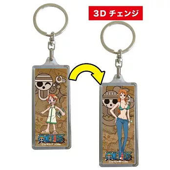 《海賊王 One Piece》 娜美 3D雙圖案鑰匙圈---Plex出品(日本原裝)