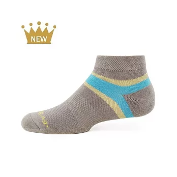 【 PuloG 】 全罩式除臭機能流線氣墊裸襪-迷霧淺灰-M