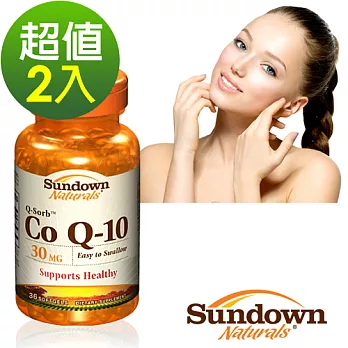 Sundown日落恩賜 專利Q10+天然E液態軟膠囊(36粒x2瓶)組