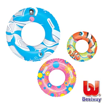 【Party World】Bestway。30吋活力充氣游泳圈★隨機出貨(36109)