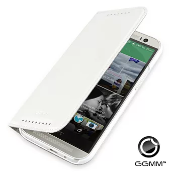 GGMM HTC One(M8) 真皮翻蓋保護套白色
