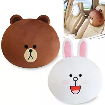 【LINE FRIENDS】絨毛頭枕組(BROWN熊大+CONY可妮)(台灣製)
