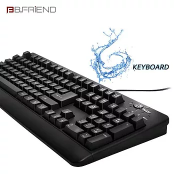 B.FRiEND G KEYBOARD 有線防水遊戲鍵盤 (GK1-精裝版)黑色