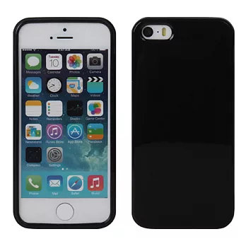 【BIEN】iPhone 5/5S 亮麗全彩軟質保護殼 (黑)