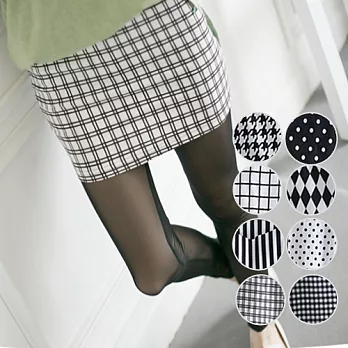 ROSE。氣質甜美雙線格透膚內搭褲黑系