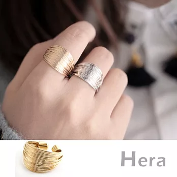 【Hera】赫拉 多層編織金屬線條戒指/男女對戒/開口戒(二色任選)魅影金