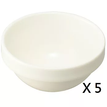 [MUJI 無印良品]米白瓷可堆疊碗/迷你/5入