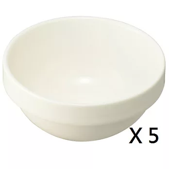 [MUJI 無印良品]米白瓷可堆疊碗/小/5入