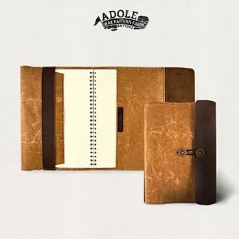 【ADOLE】蠟紋布仿古皮革-A5經典書皮