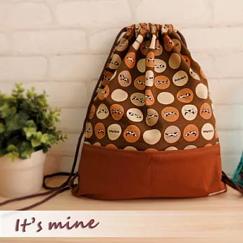 It’s mine 束口後背包系列-遇見嘟嘟-咖啡