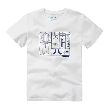 【CACO】GRAPHIC T-模型人生厚版短T-男M白
