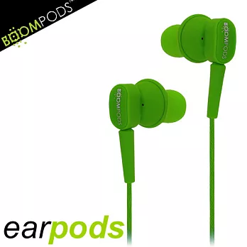 BOOMPODS earpods Android 入耳式單鍵線控耳機(螢綠)