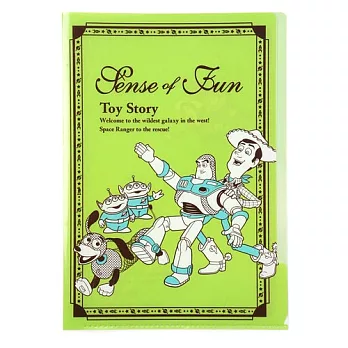 《sun-star》迪士尼復古玩心系列五層分類文件夾(玩具總動員綠)
