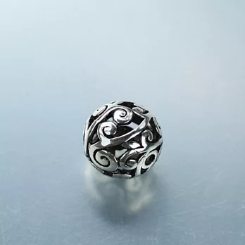 14mm鏤空隔珠苗銀配件‧輕靈之森手工療癒系
