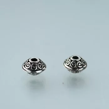 飛碟小隔珠苗銀配件*2‧輕靈之森手工療癒系