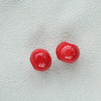 小紅10mm陶瓷珠*2‧輕靈之森手工療癒系