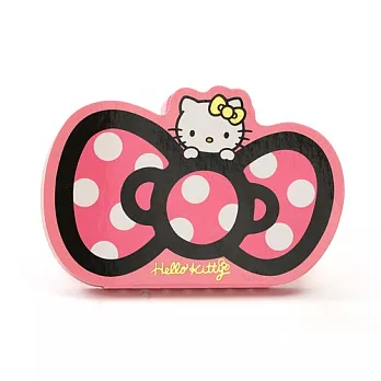 《Sanrio》HELLO KITTY緞帶文具系列蝴蝶結造型便條本(粉)