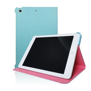 Kalo 卡樂創意 iPad mini 2 超薄撞色皮革保護套天空藍