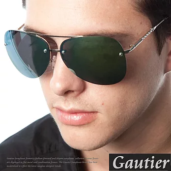 【Gautier】貝克漢時尚！飛行款太陽眼鏡-銀˙反光鏡面銀系