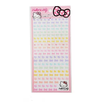 《Sanrio》HELLO KITTY緞帶文具系列透明標記貼紙(粉)