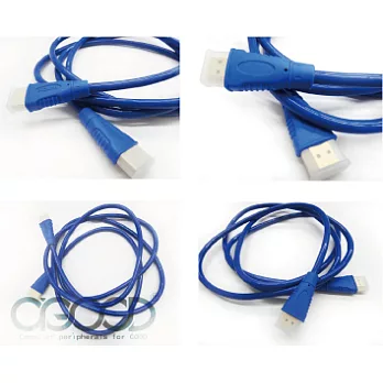 【A-GOOD】HDMI 高畫質影音傳輸繽紛亮面圓線 1.8M - 清澈藍HDMI