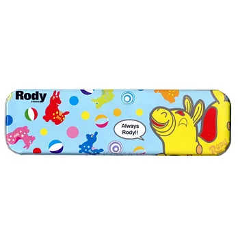 代理版 RODY 雙層鐵筆盒 藍