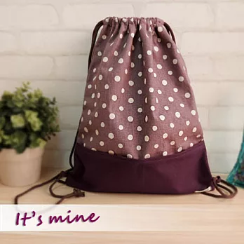 It’s mine 束口後背包系列-水玉點點-紫