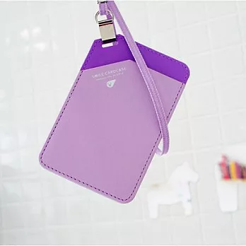 Smile好運票卡夾(附揹帶)-薰衣草紫