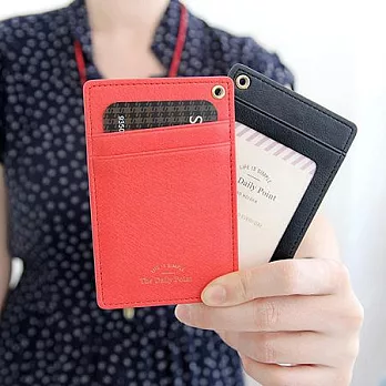 漫遊世界頸掛票卡夾(附掛繩)-淘氣紅