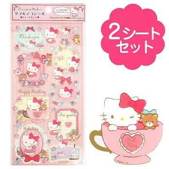 《Sanrio》HELLO KITTY自由裝飾貼紙組(一組2張入)