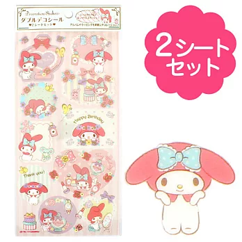 《Sanrio》美樂蒂自由裝飾貼紙組(一組2張入)