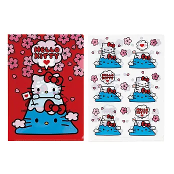 《Sanrio》HELLO KITTY我愛富士山系列A4文件夾組(一組2入)