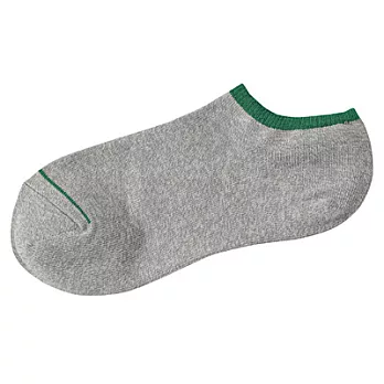 [MUJI 無印良品]女棉混直角淺口襪灰色23~25cm灰色