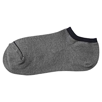 [MUJI 無印良品]女棉混直角淺口襪灰色23~25cm墨灰