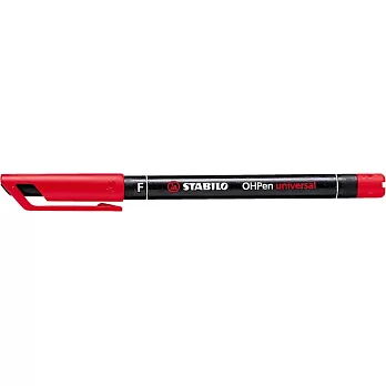 STABILO 德國天鵝牌 OHPen universal 永久性萬用油性筆(共3種尺寸 4種顏色可選)(F)0.7mm 紅