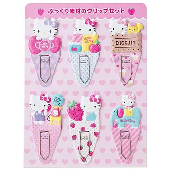 《Sanrio》HELLO KITTY泡棉迴紋針組(一組6入)