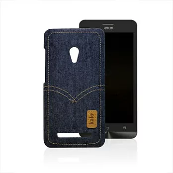 Kalo 卡樂創意 Zenfone 5 個性丹寧造型保護殼深藍色