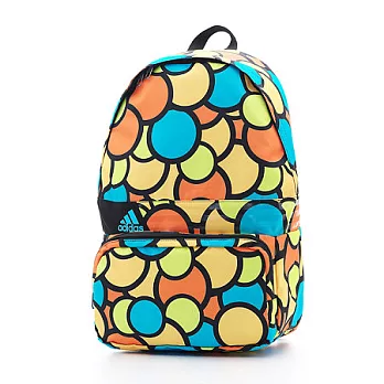 ADIDAS 遊戲世界彩色圓圈塗鴉後背包彩色塗鴉