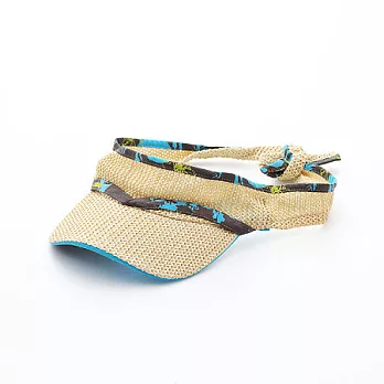 ADIDAS 夏日藤編綁帶式遮陽帽藍色