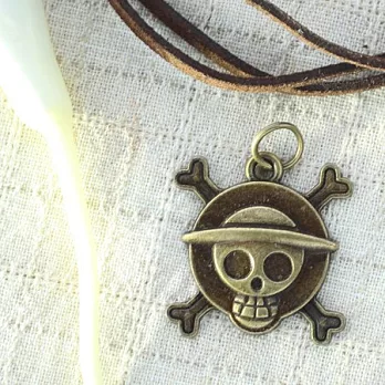 冒險海賊的骷顱頭標誌古銅色配件‧輕靈之森手工療癒系